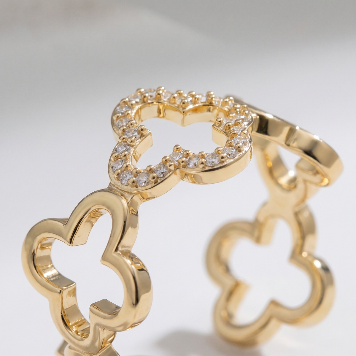 Jardin Doré Ring von VÉORA – 925 Sterling Silber, 18K vergoldet – Ansicht 3