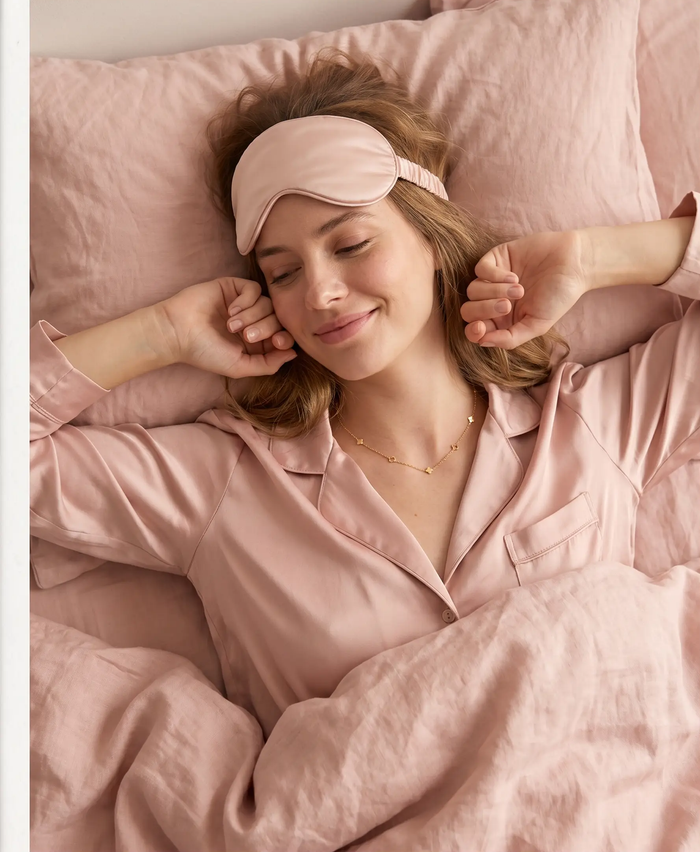 VÉORA Linéa Halskette, Lumière d'Été Signature Collection, im Bett