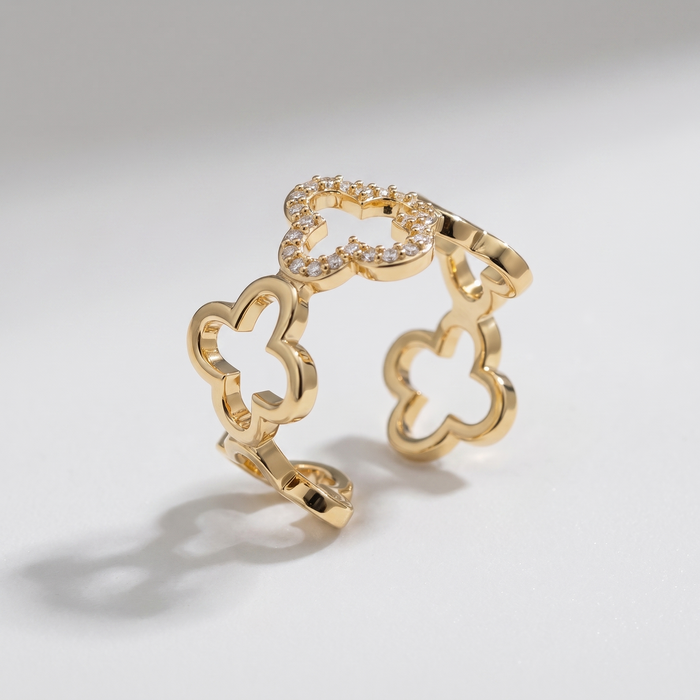 Jardin Doré Ring von VÉORA – 925 Sterling Silber, 18K vergoldet – Ansicht 1