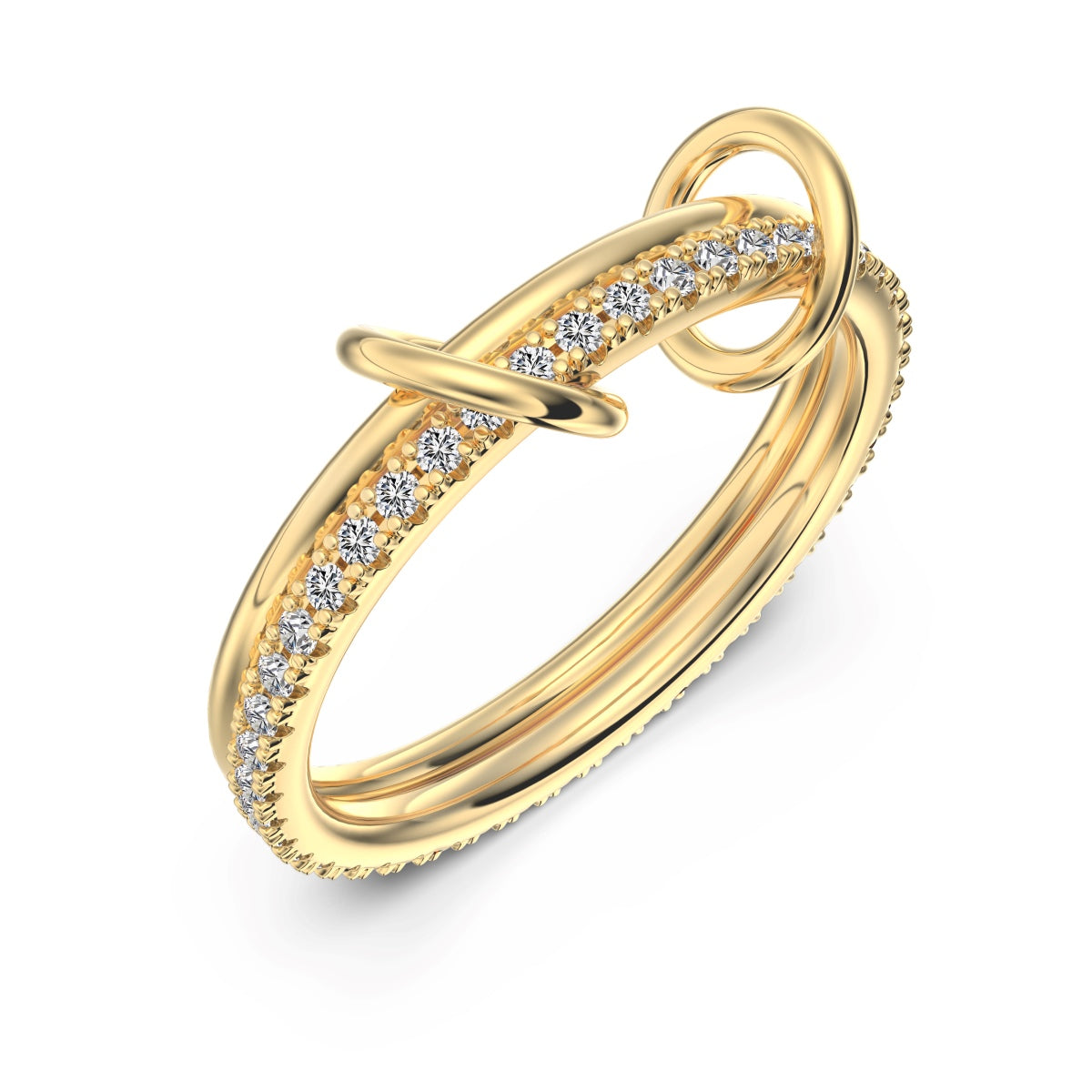 Noéa Ring von VÉORA – luxuriöser Schmuck aus 925 Silber mit 18K Vergoldung – Kollektion Fleur de Lumière Mid Summer 25 – fotografiert auf hellem Untergrund.