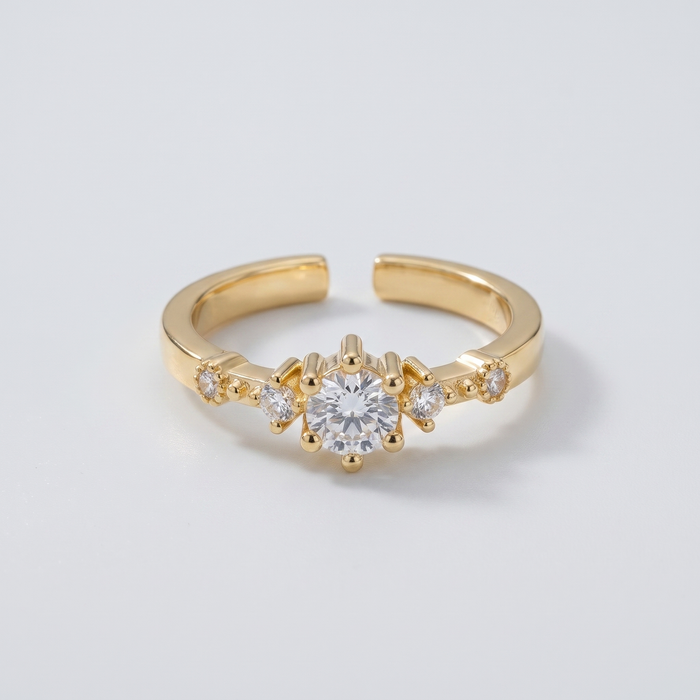 Soleia Ring von VÉORA – 925 Sterling Silber, 18K vergoldet – Ansicht 1